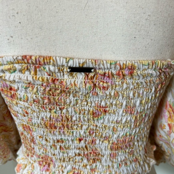 Billabong floral ruched off the shoulder crop top - Picture 8 of 10